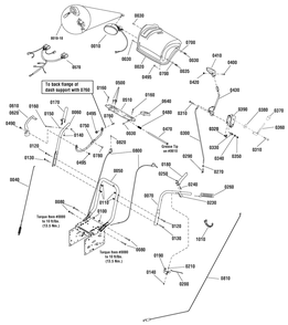 Handles And Controls Group Diagram and Parts List for 1696037-18-2847-31 2011 Briggs and Stratton Snow Blower